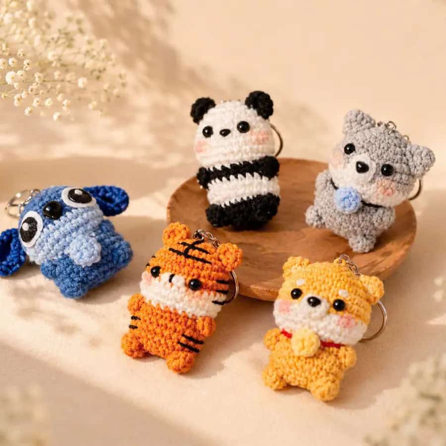 Móc khóa len size S nhiều mẫu của LyliShop
