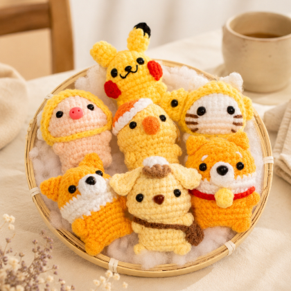 Móc khóa Thú Mini len handmade nhiều mẫu