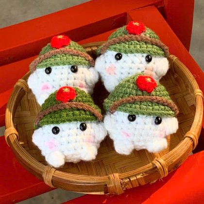 Móc khóa Nấm chú Lính Chì handmade 6cm