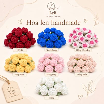 Hoa An Đoàn len handmade 7 màu Lyli Shop