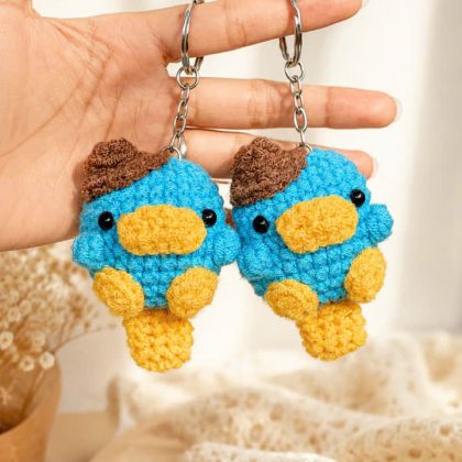 Móc khóa Thú Mỏ Vịt len handmade 6cm