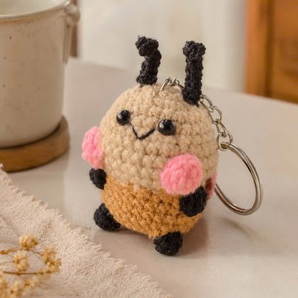 Móc khóa Tiểu Cường len handmade 8cm