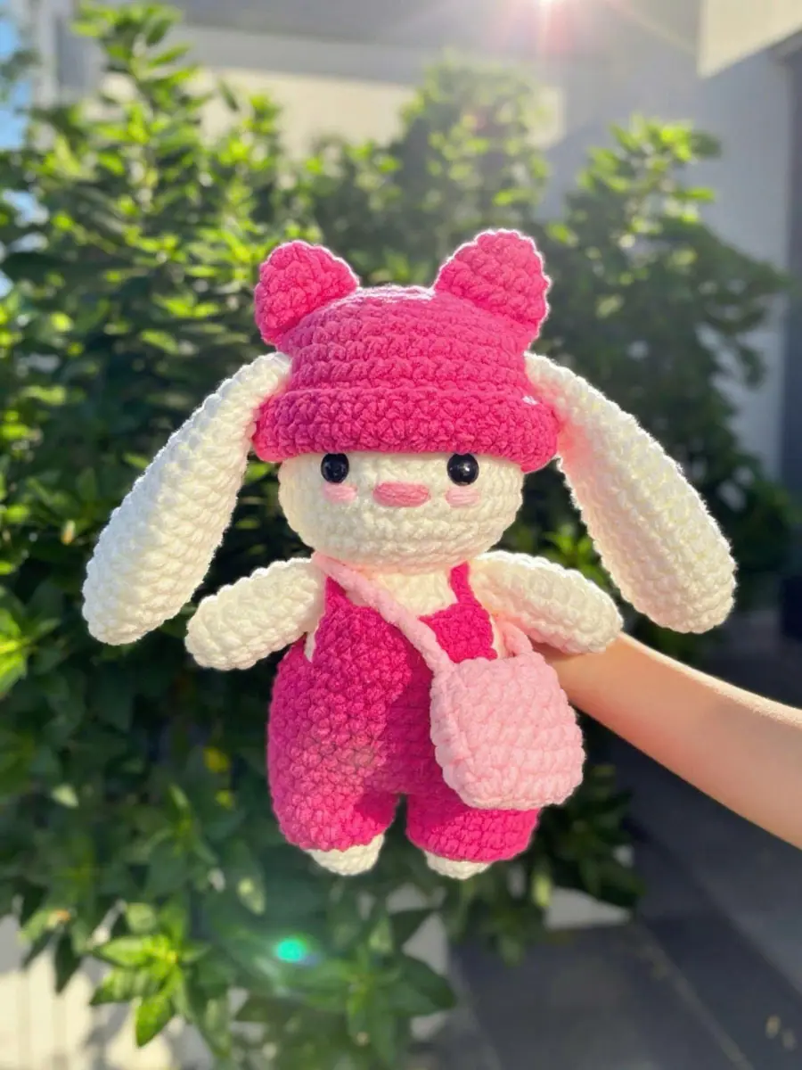 Thú bông len thỏ hồng handmade của LyliShop